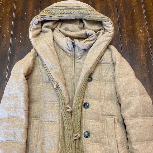 Women’s Winter Coat Jacket Small Tan Double Lining - Picture 1 of 4